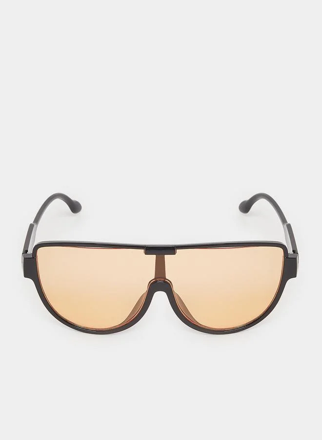 Styli Brown Oversized Sunglasses